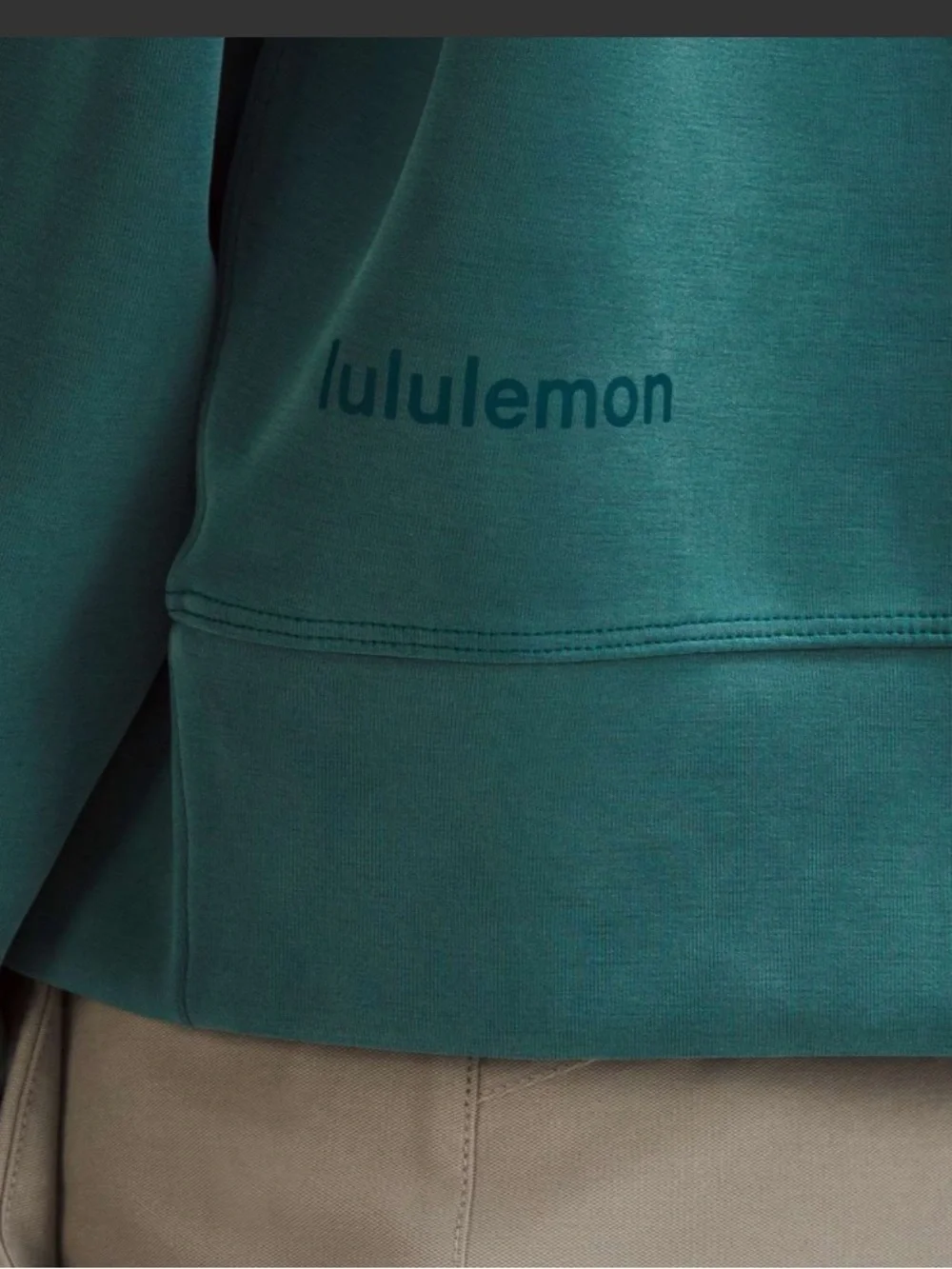 🐬Lululemon Softstreme Perfectly Oversized Cropped Crew in Storm Teal Sweatshirt